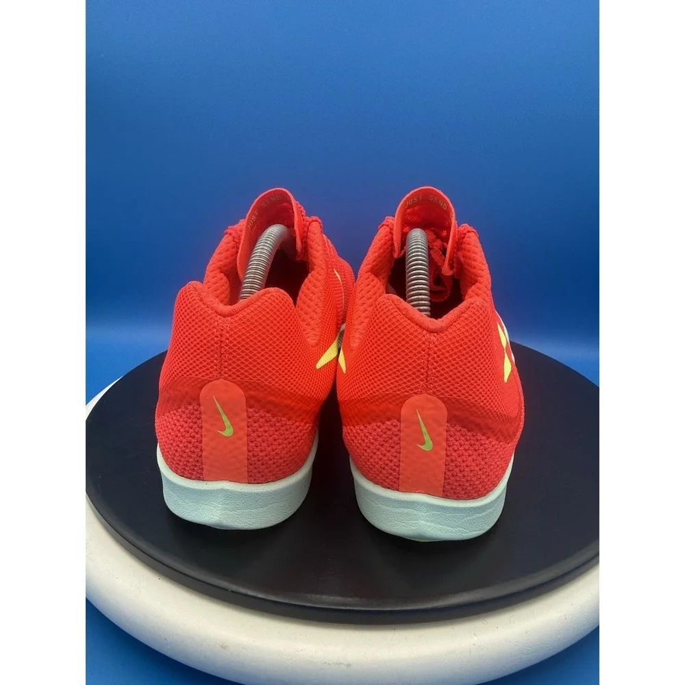 Nike Zoom Rival Distance Mens Sz 10.5 Crimson Barely Volt Track Shoes FZ9653-600